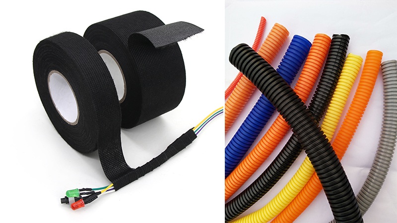 線束常用的波紋管與膠帶